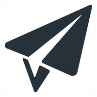 Message and communicate icon concept in blue color vector