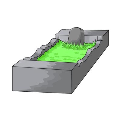 graves decorated with grass