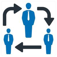 Network and connection concept in blue color vector