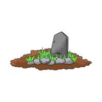 the grave was filled with grass and stone vector