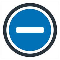 subtract icon concept in blue color vector