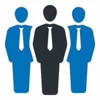 businessmen icon concept in blue color vector