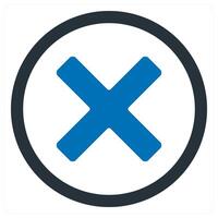 delete and remove concept icon in blue color vector