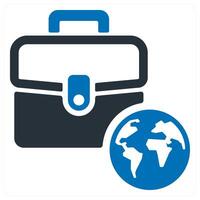 global business and portfolio icon concept in blue color vector