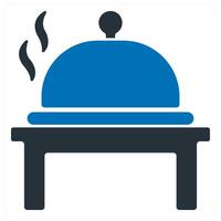 cook icon concept in blue color vector