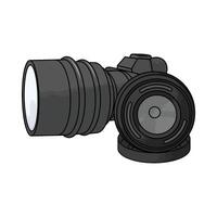 digital camera with lens vector
