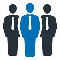 team icon concept in blue color vector