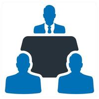 lecture icon concept in blue color vector