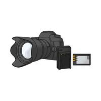 illustration of camera with memory vector