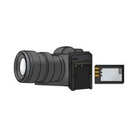 camera with memory illustration vector