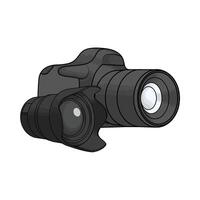 illustration of camera lens with digital camera vector
