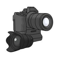 camera lens and digital camera vector