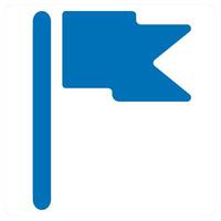 signpost and destination icon concept in blue color vector