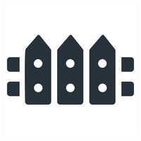 Fence and wall icon concept in blue color vector