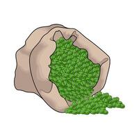 mung bean in a sack vector