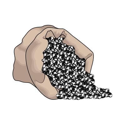 cow bean in a sack
