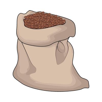 illustration of coffee bean in a sack