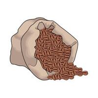 coffee bean in a sack vector