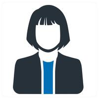 Manager and profession icon concept in blue color vector