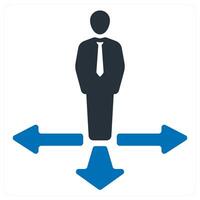 Move and business icon concept in blue color vector