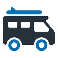 Move and vehicle icon concept in blue color vector