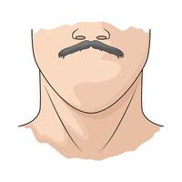 man with short mustache vector