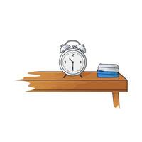 alarm clock on the table vector