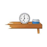 clock on the table vector