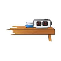 digital clock on table vector