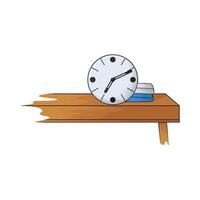 clock on table vector
