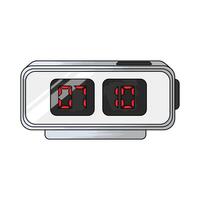 digital clock illustration vector