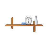 alarm clock with vase vector