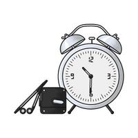 alarm clock with battery vector