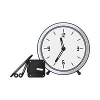 clock with battery vector