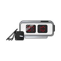 digital clock with battery vector