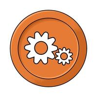 setting cog illustration vector