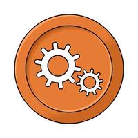 illustration of settings button vector