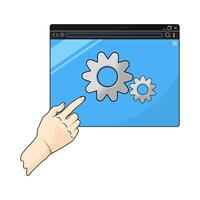 illustration of web settings control vector