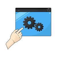 illustration of website settings control vector