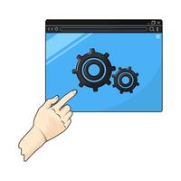website settings control vector