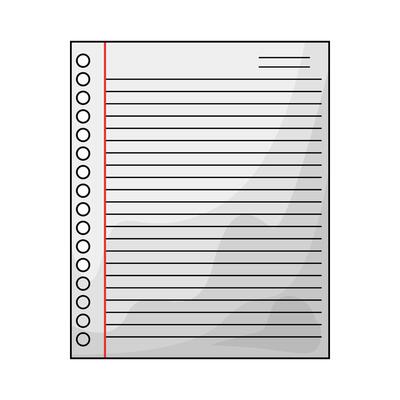 illustration of blank paper sheet
