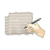 writing on ripped paper vector