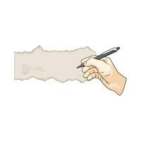 write on torn paper illustration vector