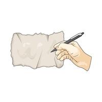 write on torn paper vector