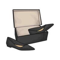 flat shoes in the box vector