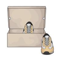shoes in a box vector