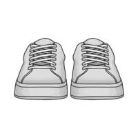 a pair of white shoes vector