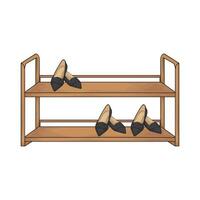 flat shoes are on the shelf illustration vector