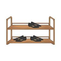 flat shoes are on the shelf vector