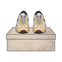 the shoes are on the box vector